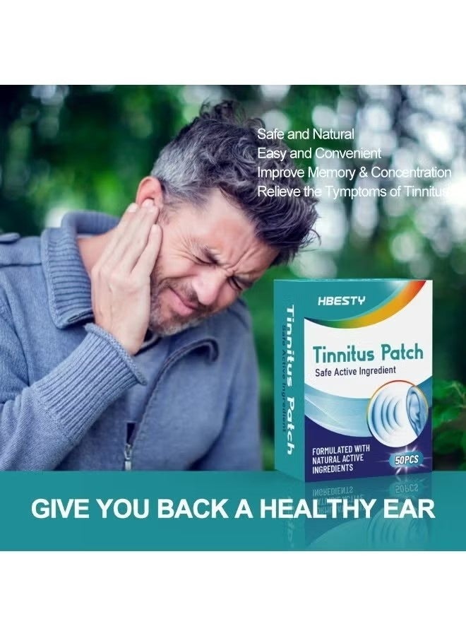 HBESTY Tinnitus Ear Care Patch 50pcs - Behind Ear Comfort Sticker - Soft Self Adhesive Ear Patch For Daily Care - Image 3
