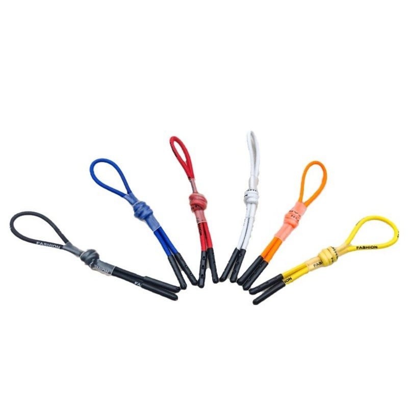 Yellow Elastic Zipper Pull Rope 5 Pieces For Jacket Backpack Luggage Decoration Replacement - Image 3