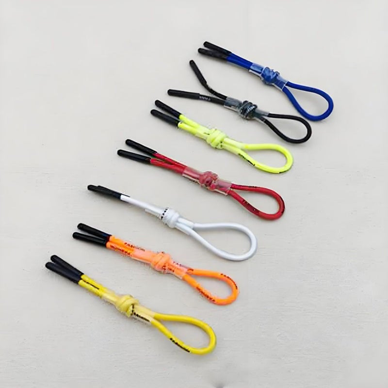 Yellow Elastic Zipper Pull Rope 5 Pieces For Jacket Backpack Luggage Decoration Replacement - Image 2