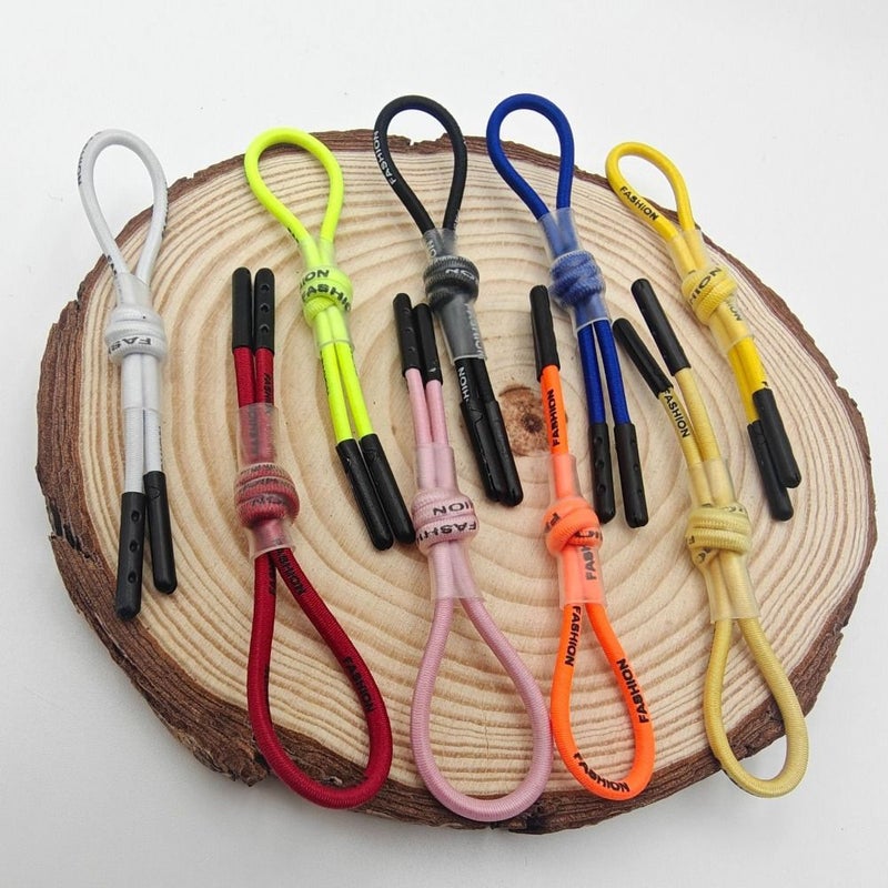 Yellow Elastic Zipper Pull Rope 5 Pieces For Jacket Backpack Luggage Decoration Replacement - Image 1