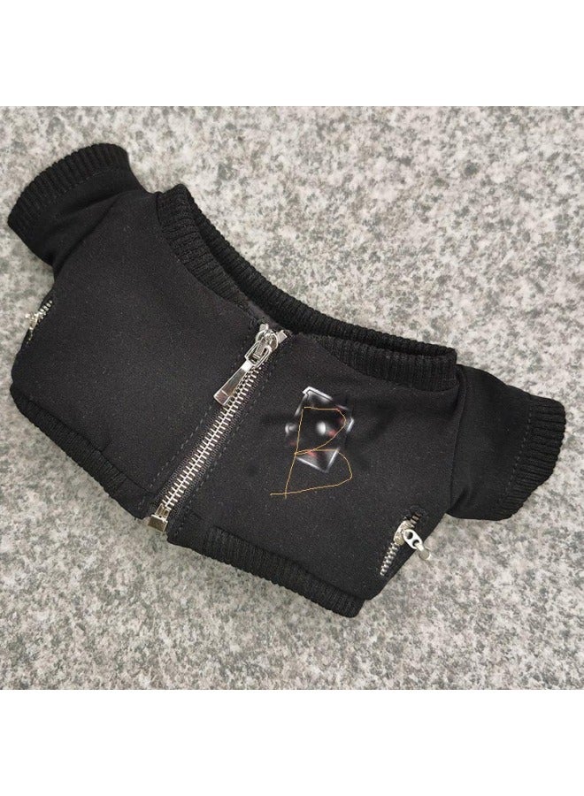 20cm Doll Clothes Mirror Men's Group Jiang Tao Same Style Lu Hanting Cotton Doll Clothes LV Jue An Cotton Doll Clothes-Specifications:20CM-Color:20CM Black B Jacket Jacket One-piece - Image 1