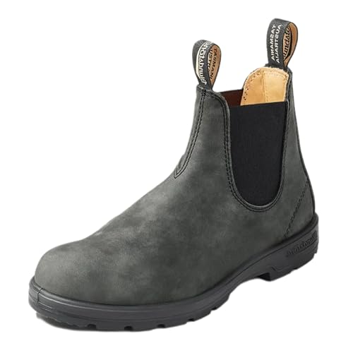Blundstone 587 Unisex Classic Series Chelsea Boot for Men and Women with Shock Absorption and Premium Water Resistant Leather Rustic Black 7 US Men 9 US Women 6 AU