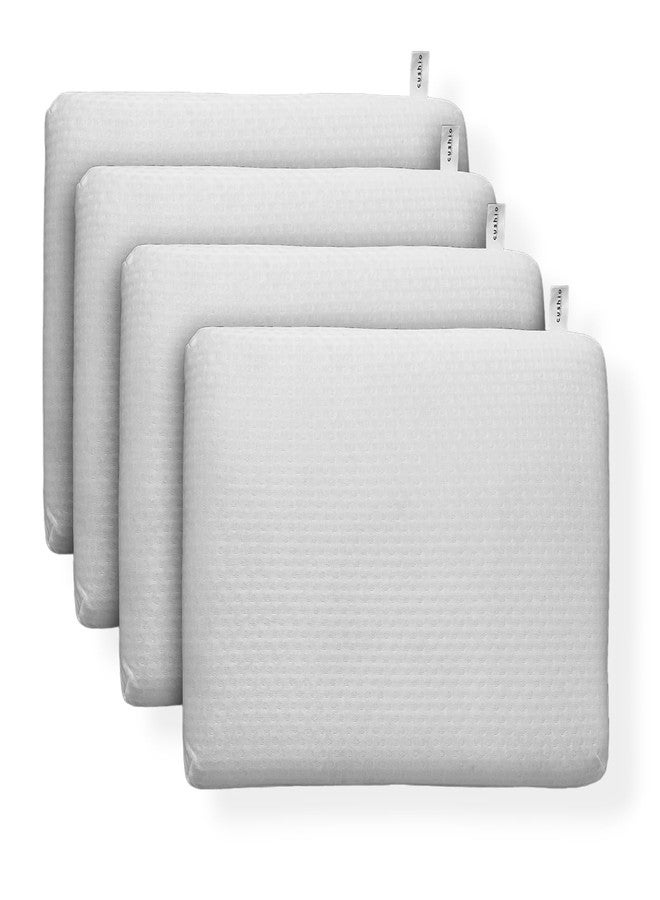 CUSHIO Orthopedic Memory Foam Pillow - 20x12x3 inches (Set of 4) - Ergonomic Support & Plush Comfort - Removable Soft Cover (White) - Image 1