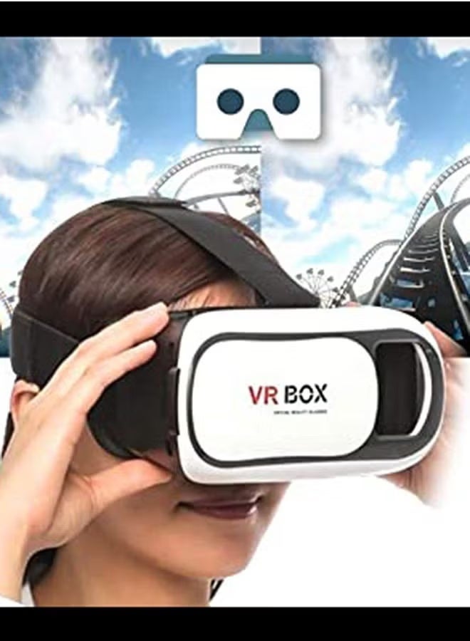 VR02 3D الواقع الافتراضي نظارات الفيديو تعريف العين مع أحزمة قابلة للتعديل متوافقة مع الهواتف الذكية يتضمن جهاز التحكم عن بعد بلوتوث Gamepad للألعاب والترفيه الغامرة - Image 2