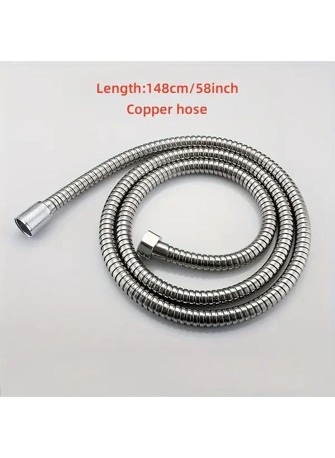 3 Piece Luxurious Rainfall Shower Head 300 High Pressure Holes Water Saving Copper Core Hose - Image 5