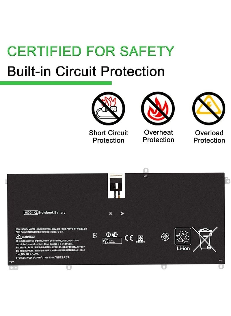 HD04XL 685866-1B1 685866-171 Battery Compatible for HP Envy Spectre XT 13-2120tu 13-2021tu 13-2000eg - Image 2