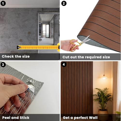 NAMAII 3D Wall Panels Peel and Stick – 15.74"x118" PVC Faux Wood Grain Texture, Self Adhesive Waterproof Wall Covering, DIY Accent Wall, Sofa Background Backsplash & Modern Home Decor, Covers 12.9 sq.ft - Image 5