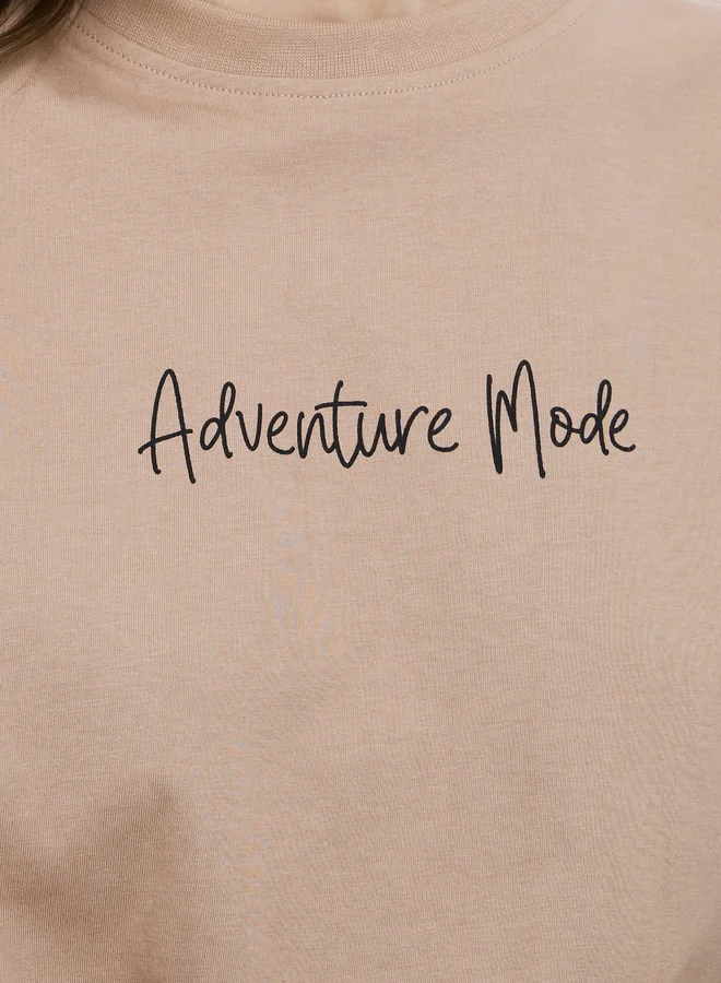 Styli Styli Adventure Mode Oversized Slogan T-Shirt
