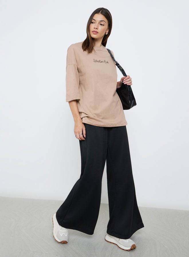 Styli Adventure Mode Oversized Slogan T-Shirt - Image 2