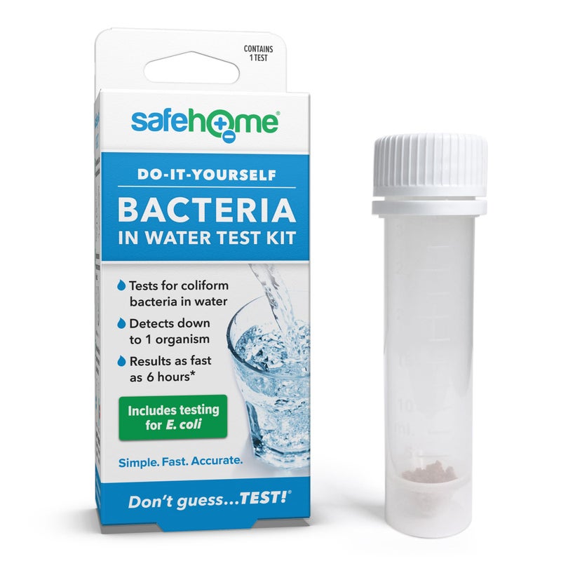 Safe Home DIY Bacteria in Water Test Kit Results as Fast as 6 Hours Detects 50 Different Species of Coliform Bacteria EPA Lab Certified Made in the USA 1 Pack