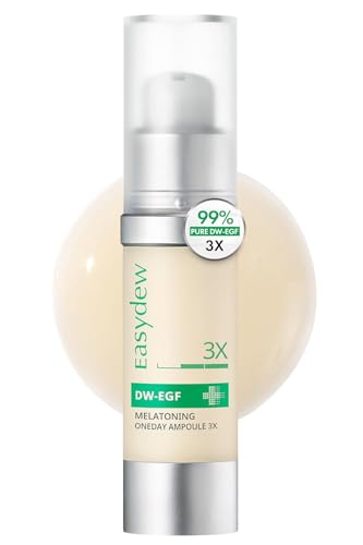 Easydew DWEGF Melatoning Ampoule 3X Hydrating Dark Spot Serum with Niacinamide Glutathione for Uneven Skin Fast Absorbing Day Night Ampoule Korean Skin Care Bottle 101 fl oz EGF 3X - Image 1