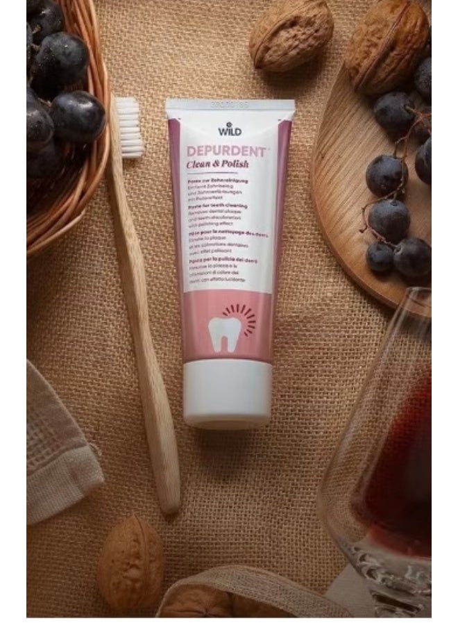 WILD Clean & Polish Toothpaste, Deep Cleaning to Remove Tea Stains From Teeth, Stain Removal and Polishing Effect - 75 ml - Image 2