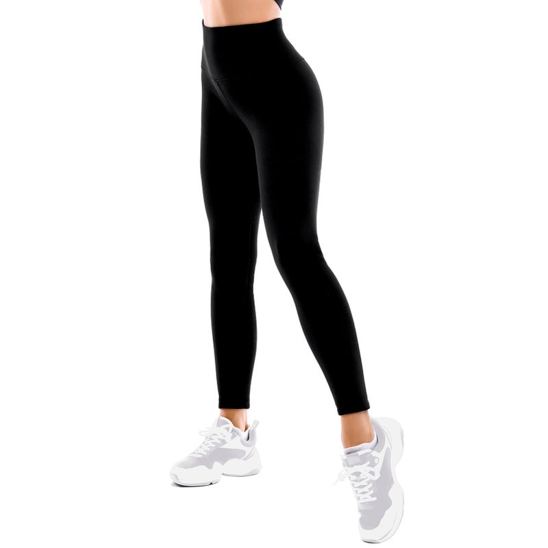 Fawarior Fleece Lined Leggings Women - Thermal Warm Soft High Waisted Tummy Control Yoga Pants for Cold Winter Black XL - Image 2
