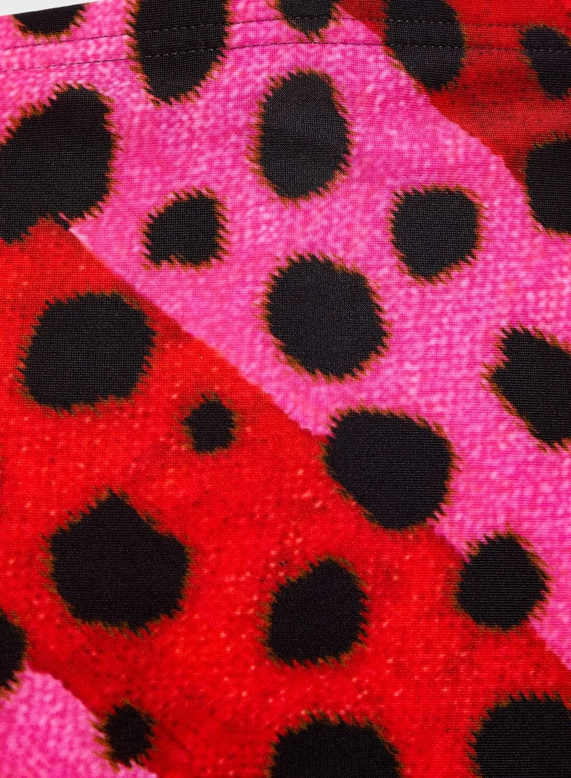House of Holland x Speedo Bright Cheetah Stripe Bikini Bottom