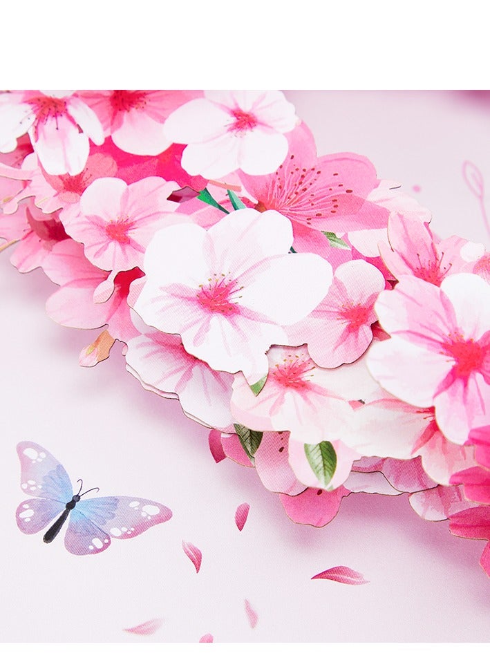 Cherry Blossom Heart pop up Card - Image 5