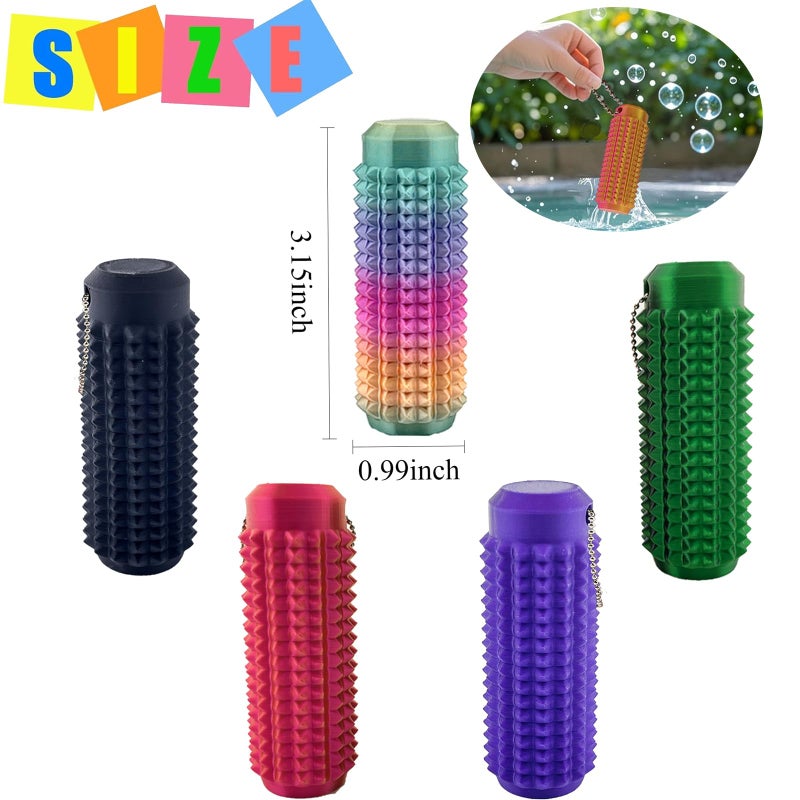 Deiviko Little Ouchies Fidget, Portable Stim Tool, Pocket Mini Fidget Toy, Pain Stim Fidget, 3D Printed Venting Key Pendant, Spiky Grippie Stim Keychain for Anxiety Relief Easter Gifts for Kids - Image 5