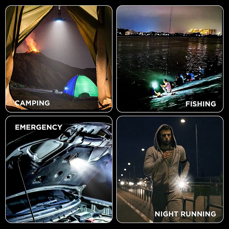 TECH LOGO ELECTRONICS TECH LOGO ELECTRONICS Portable Small Led Keychain Flashlights COB Work Light 2000Lumens Rechargeable Waterproof 4 Light Modes Mini COB Working Flashlights Collapsible Bracket and Strong Magnet  - Image 5