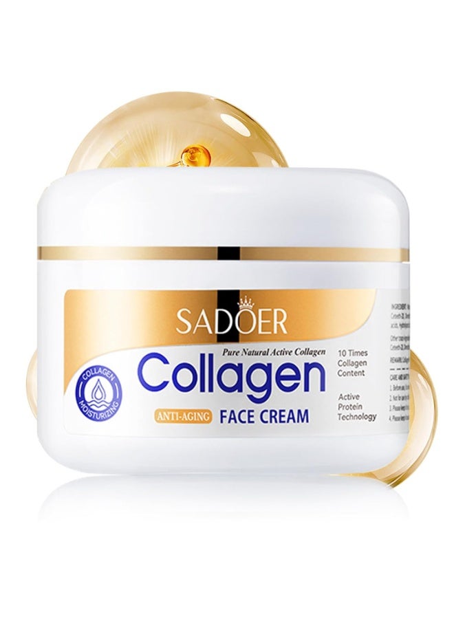 SADOER Collagen Brightening Anti-Aging Face Cream Skin Hydration Care Collagen, Brightening, Anti-Aging, Face Cream, Moisturizing, Hydration, Skin Firming, Wrinkle Care, Elasticity, Beauty Care, Smooth Skin, Glow Skin, Radiant Complexion, Skin Nutrition, Healthy Skin, Moisture Lock, Skin Support, Soft Skin, Daily Care, Hydration Boost, Skin Revive, Beauty Cream, Youthful Glow, Skin Restore, Skin Vitality, Glow Boost, Facial Hydration, Beauty Routine, Fresh Look, Skin Comfort - Image 1
