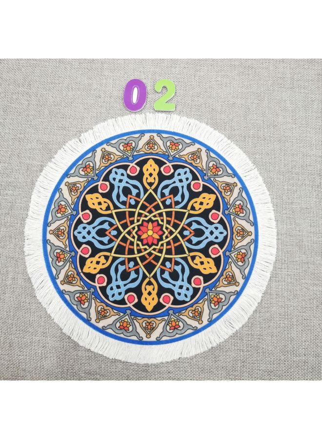 Direct Supply Innovative Carpet Dining Mat Persian Style Coaster, Flower Plate, Fruit Plate Mat Tea Pot Mat Decorative Mat-Specifications:2  - Image 1