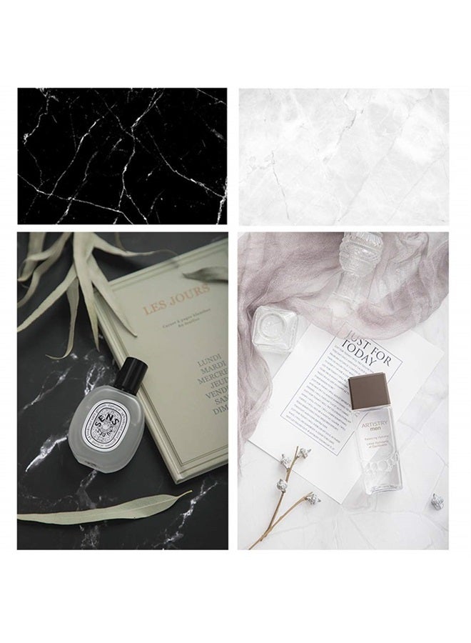 RENIAN Flat Lay Marble Backdrops Set 3pcs 34x21inches/54x84cm Food Photography Photoshoot Background Double Sided Marble for Photo Studio Jewelry Tabletop Blogger Pictures Props, 6 Patterns - Image 2