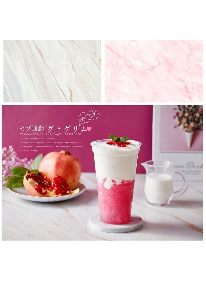 RENIAN Flat Lay Marble Backdrops Set 3pcs 34x21inches/54x84cm Food Photography Photoshoot Background Double Sided Marble for Photo Studio Jewelry Tabletop Blogger Pictures Props, 6 Patterns - Image 1
