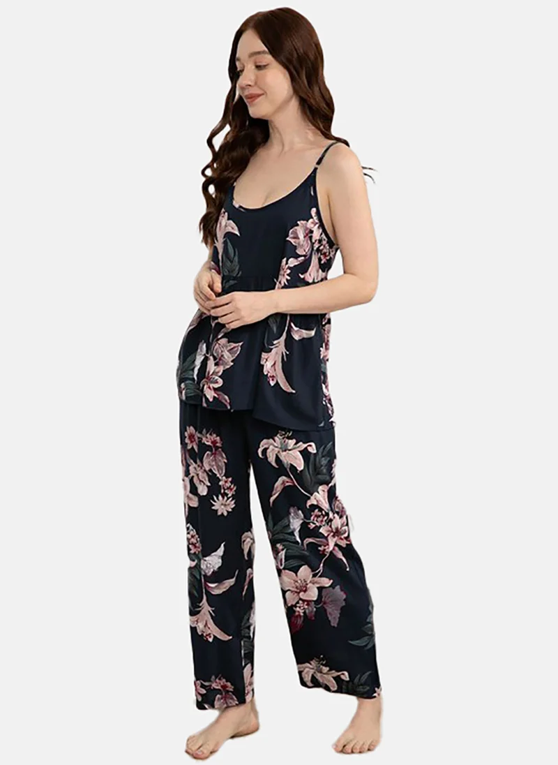 YUNIQEE Floral Printed Night Suits