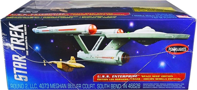 Star Trek Polar Lights Skill 2 Model Kit Star Trek U.S.S. Enterprise and S.S. Botany Bay The Original Series Space Seed Edition Snap-Together 1/1000 Scale Model - Image 2