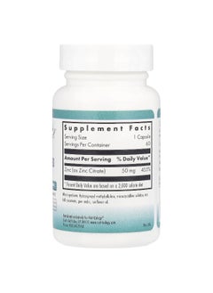 Nutricology Nutricology, Zinc Citrate 50, 50 mg , 60 Vegetarian Capsules  - Image 2