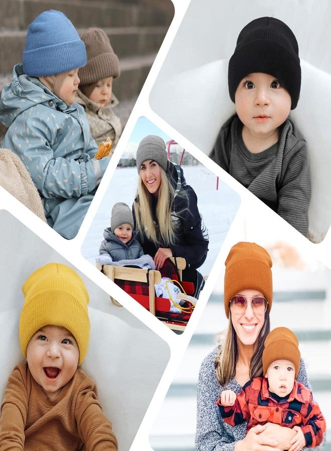 Pesaat Classic Winter Knit Kids Hat Skull Cap for Toddler Boys Girls Autumn Men Women Fisherman Beanie (Black, S) - Image 5