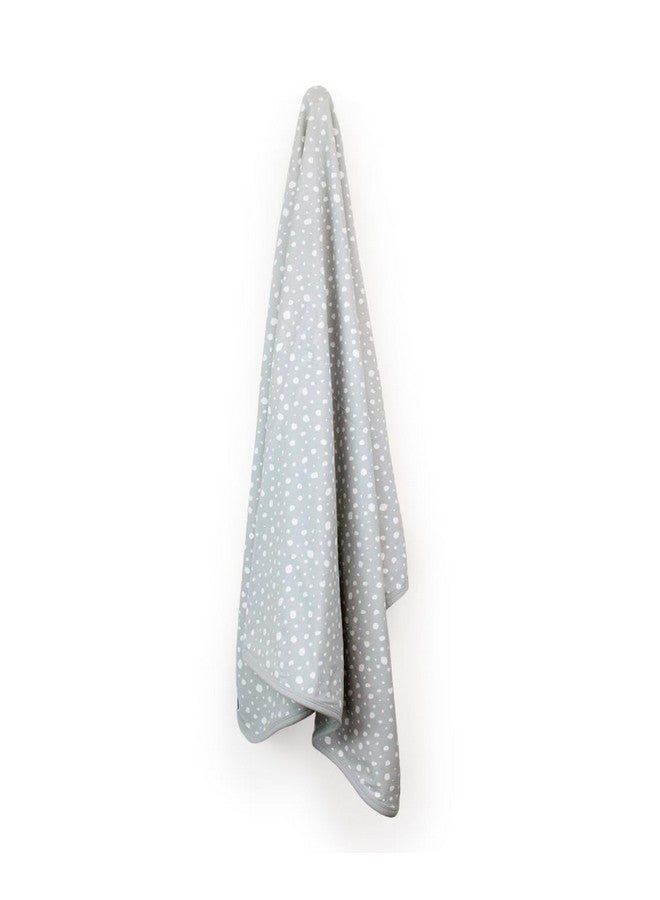 RuffleButts Gray Fawn Dot Knit Snuggly Blanket - One Size - Image 3