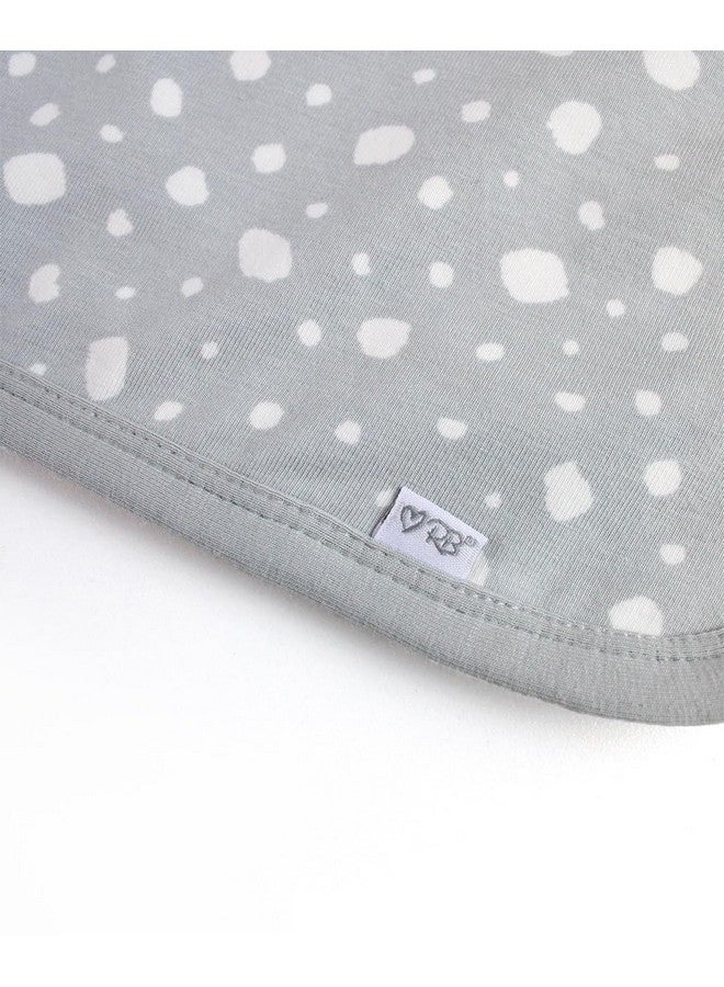 RuffleButts Gray Fawn Dot Knit Snuggly Blanket - One Size - Image 4