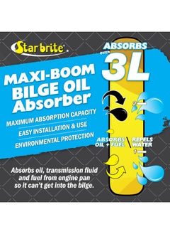 Star Brite STAR BRITE Bilge Oil Absorber Maxi-Boom - Absorb Petroleum & Pump Out Fresh Water From Bilge - Absorbs Fuel, Diesel, Oil, Gas (086805)  - Image 2