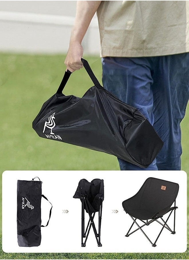 MarlaMall - Portable Beach Camping Chair Outdoor Moon chair Comfortable wide back chair With Storage Bag for Outdoor Camp - Image 1