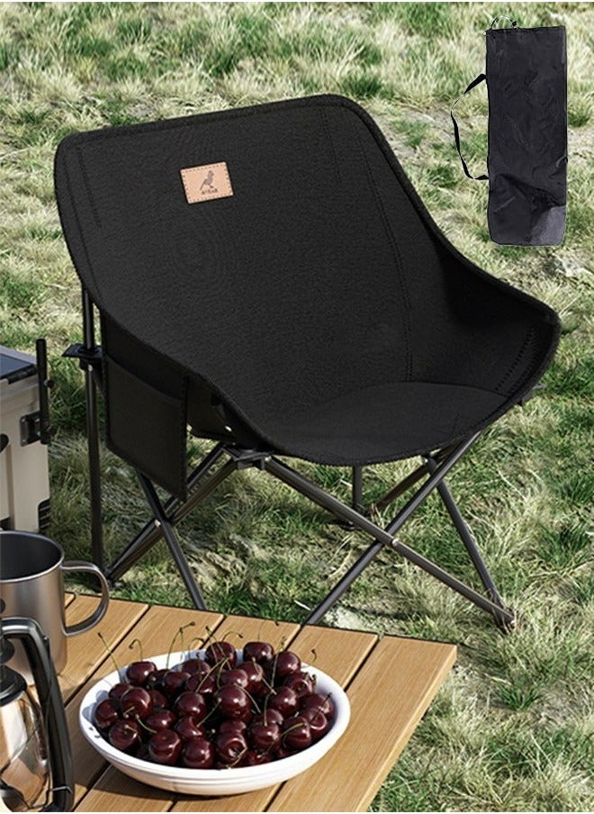 MarlaMall - Portable Beach Camping Chair Outdoor Moon chair Comfortable wide back chair With Storage Bag for Outdoor Camp - Image 1