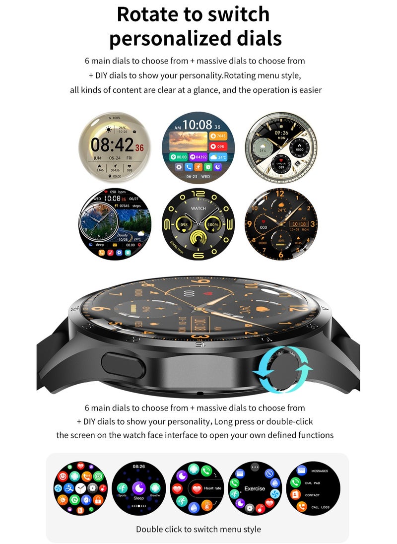 AROAQ - GT4 Pro Smart Watch Men IP68 NFC AMOLED 360*360 HD Screen Heart Rate Bluetooth Call SmartWatch - Image 1