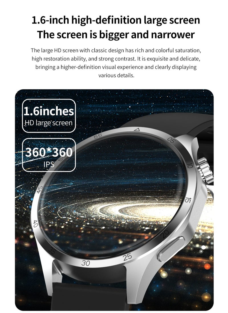 AROAQ - GT4 Pro Smart Watch Men IP68 NFC AMOLED 360*360 HD Screen Heart Rate Bluetooth Call SmartWatch - Image 1
