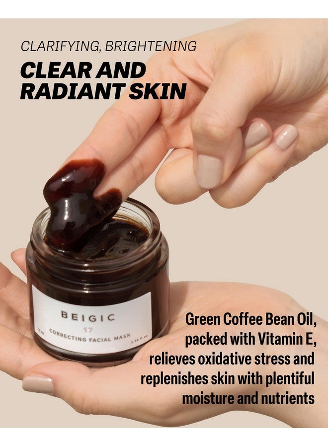 Beigic Correcting Facial Mask Korean Skincare Pore Refining Facial Mask W/Green Coffee Bean Oil Moisturizing Vegan Clean 2.36 Fl. Oz. - Image 4