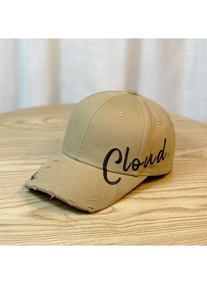 Generic Black Embroidered Baseball Cap Unisex Wine Red  - Image 3