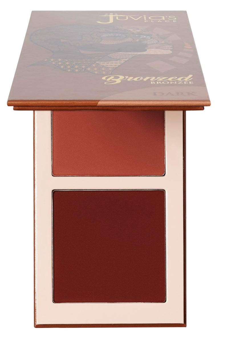 Juvia's Place Bronzed Duo Bronzer Dark - Soft Matte Bronzer, Contour Powder, Pressed Powder, Long-Wearing & Buildable Bronzing Powders - Suitable for Dark to Deep Tan Skin Tone - Image 1