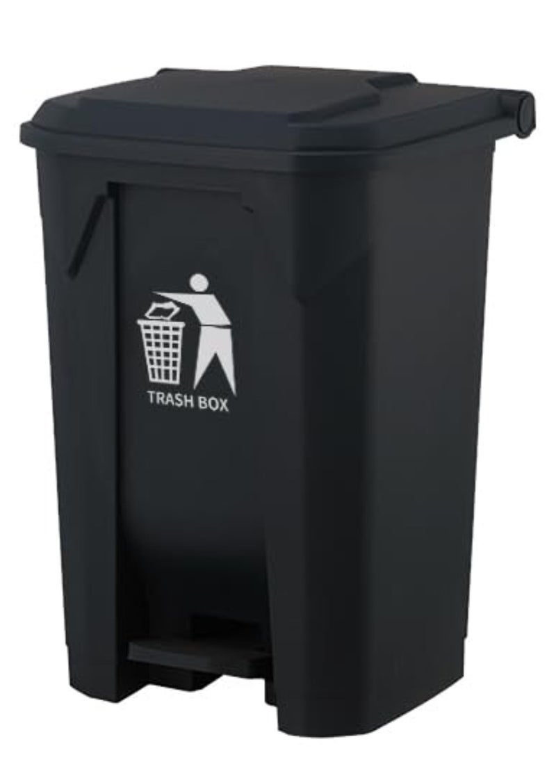 Festive Gallery 50L Pedal Dustbin – Elegant Design, Durable Wear-Resistant Material, Sturdy & Reliable, Hands-Free Operation with Pedal Base (Black)  - Image 1