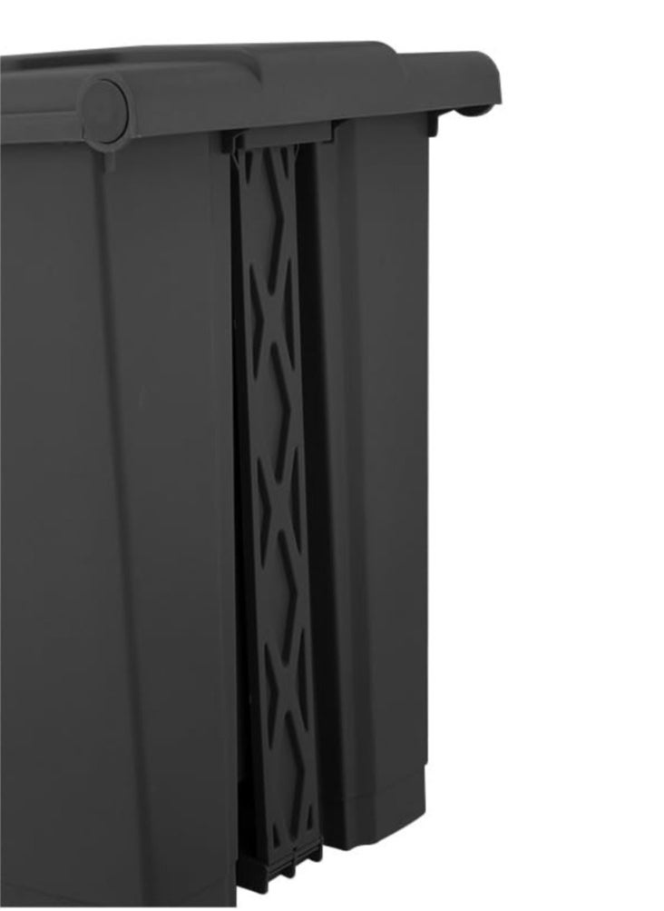 Festive Gallery 50L Pedal Dustbin – Elegant Design, Durable Wear-Resistant Material, Sturdy & Reliable, Hands-Free Operation with Pedal Base (Black)  - Image 3