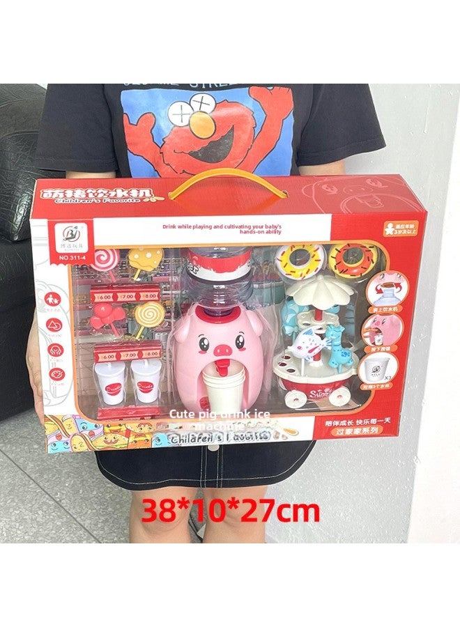 Children's Play House Water Dispenser Toys Dessert Gourmet Toys Drinking Water Toys For Boys And Girls Teaching And Training Gifts Procurement-Color:【38cm Gift Box】 Water Dispenser Toy Set Color Random - Image 1