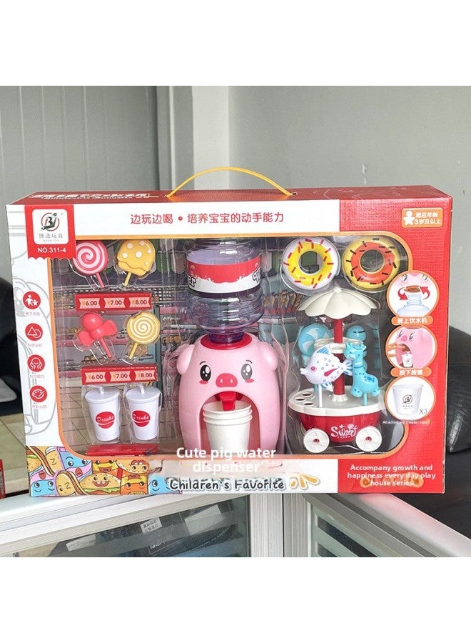 Children's Play House Water Dispenser Toys Dessert Gourmet Toys Drinking Water Toys For Boys And Girls Teaching And Training Gifts Procurement-Color:【38cm Gift Box】 Water Dispenser Toy Set Color Random - Image 4