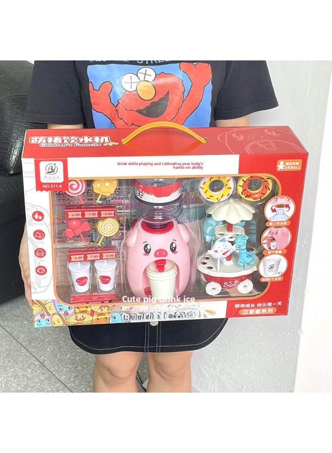 Children's Play House Water Dispenser Toys Dessert Gourmet Toys Drinking Water Toys For Boys And Girls Teaching And Training Gifts Procurement-Color:【38cm Gift Box】 Water Dispenser Toy Set Color Random - Image 2