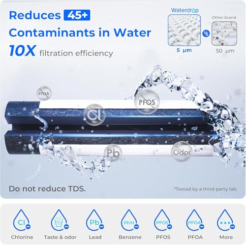 Waterdrop Compact Electric Water Filter Pitcher, 200-Gallon Rechargeable Instant Powerful Dispenser, NSF/ANSI 42&53&401, Reduce PFAS, Lead, Chlorine, 14-Cup, White, with 1 Filter, Does not Lower TDS - Image 3