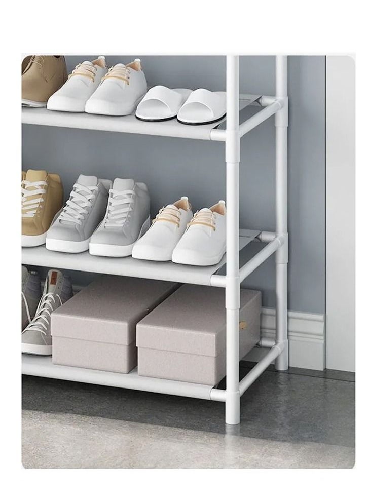 Cady One White metal clothes hanger, stand, and organizer consisting of 5 shelves  - Image 3