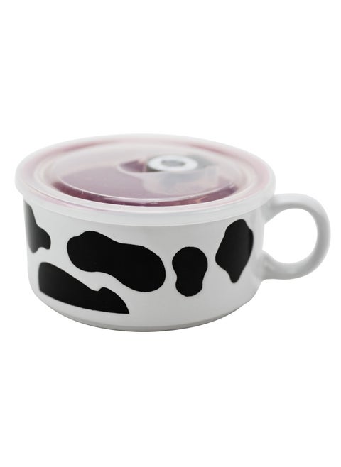 22 Oz Cow Souper Mug With Lid