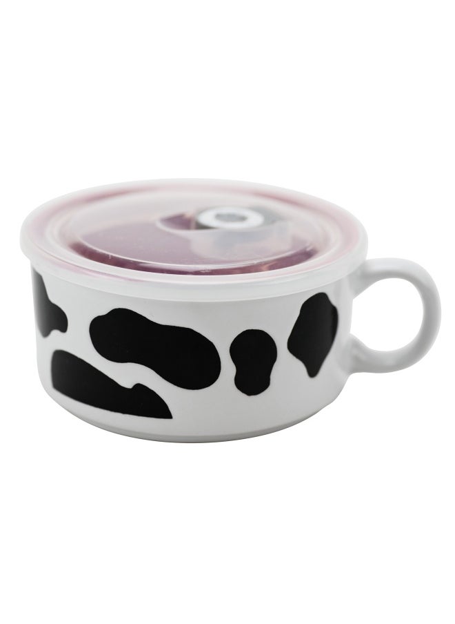 22 Oz Cow Souper Mug With Lid