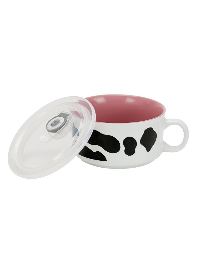 22 Oz Cow Souper Mug With Lid