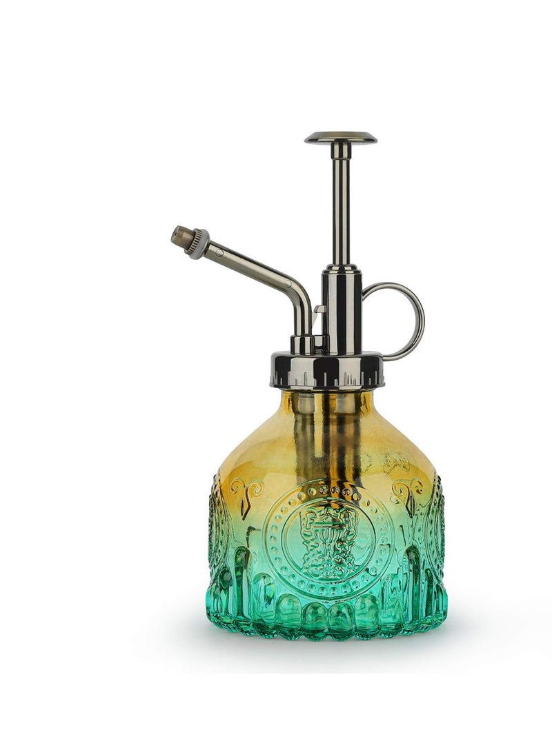 SYOSI Glass Plant Mister 200ML, Vintage Spray Bottle with Top Pump Fine Mist Garden Flower Sprayer Small Decorative Spritzer Watering Can Gift for Indoor Outdoor Succulent House Plant (Gradient Color) - Image 1